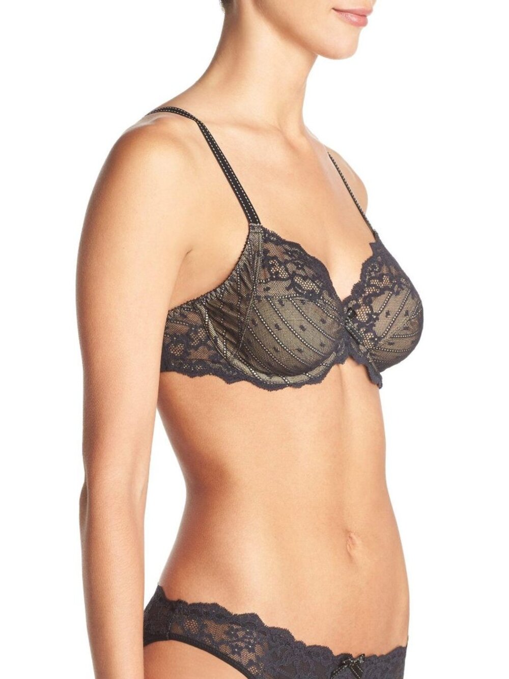 🆕CHANTELLE Rive Gauche Full Coverage Underwire Bra 38DDDD Black #3281 - Picture 3 of 15
